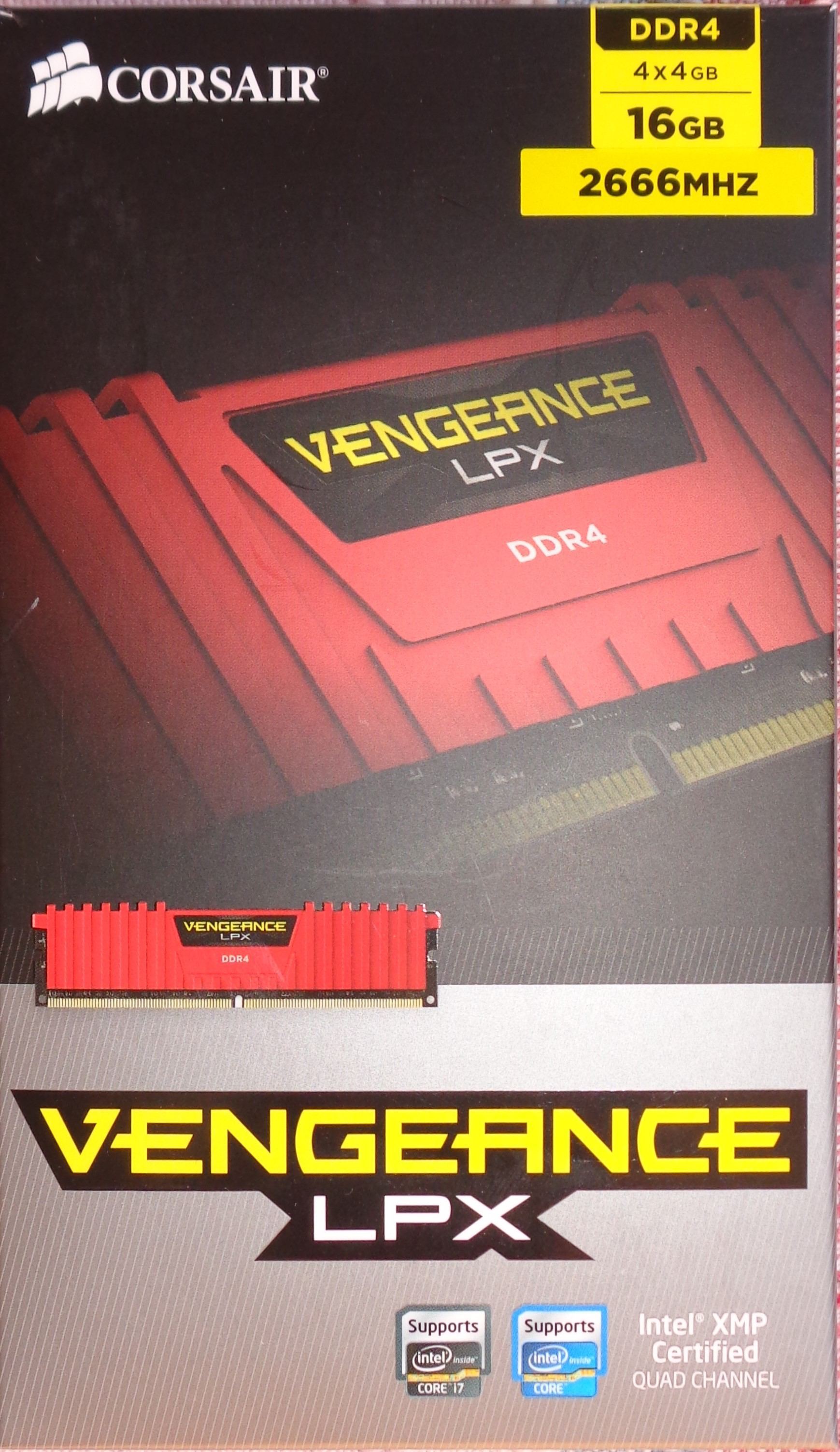 Test mémoire DDR4 Corsair Vengance LPX Series