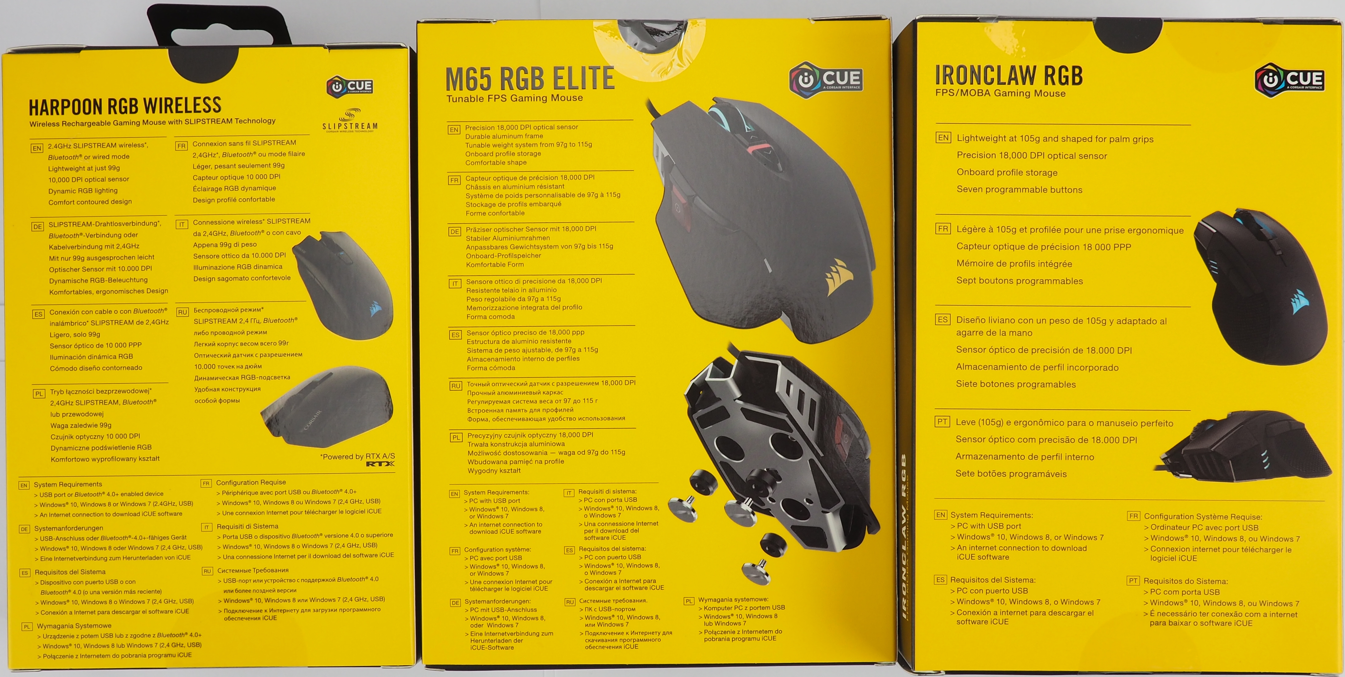 Corsair M65 RGB ELITE Tunable FPS, Souris gaming Noir