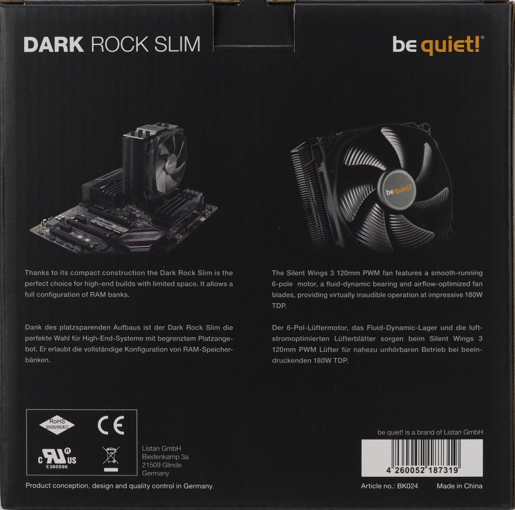 boite be quiet dark rock slim