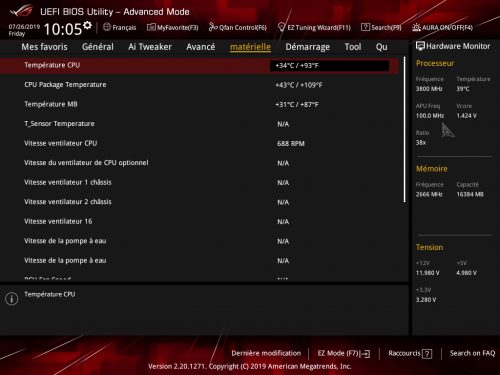 Présentation BIOS Asus ROG Strix X570-E Gaming