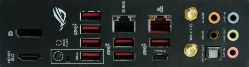 Test Asus ROG Strix X570-E Gaming - plaque I/O - connectique externe