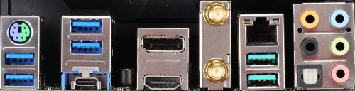Asus TUF Gaming X570-Plus Wi-Fi plaque I/O, connectique arrière