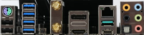 Asus TUF Gaming B550M-Plus WiFi plaque I/O, connecteurs externes