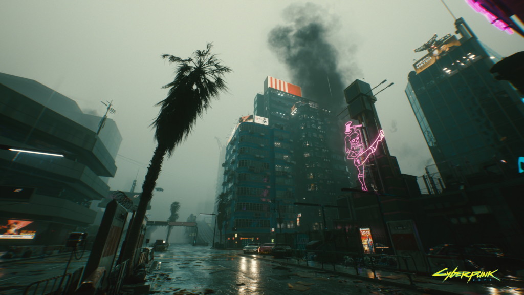 Cyberpunk ray tracing ombres